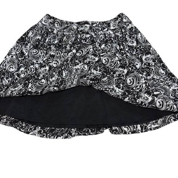Peter Nygard Black & White Print Flowy Mini Skirt Size 6 - Picture 5 of 11
